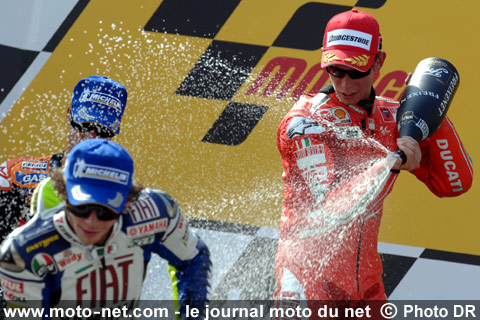 Casey Stoner, Valentino Rossi et Dani Pedrosa - Rossi ne sortira pas par la petite porte !