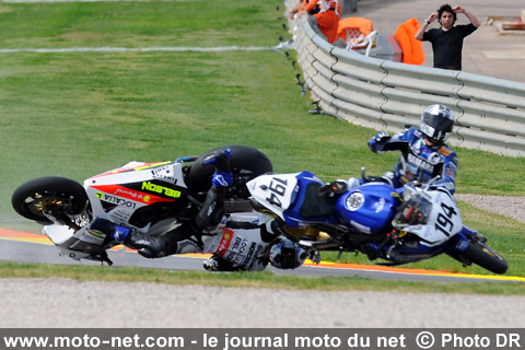 Sébastien Gimbert et le wildcard Fuertes - Le Superbike met le feu à Valence !