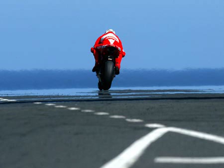 Troy Bayliss (Ducati) à Phillip Island