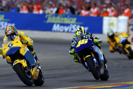 Grand Prix moto de Valence 2004 : le tour par tour