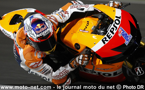 Essais Moto GP Qatar (FP1) : Stoner encore devant !