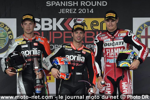 Guintoli 2ème, Melandri 1er et Davies 3ème - WSBK Espagne (10 sur 12) : Déclarations et analyse du SBK à Jerez