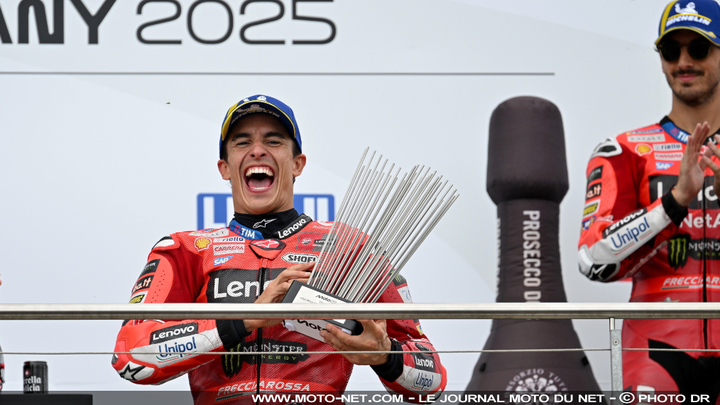 Résultats et classements du Moto GP d'Allemagne 2025