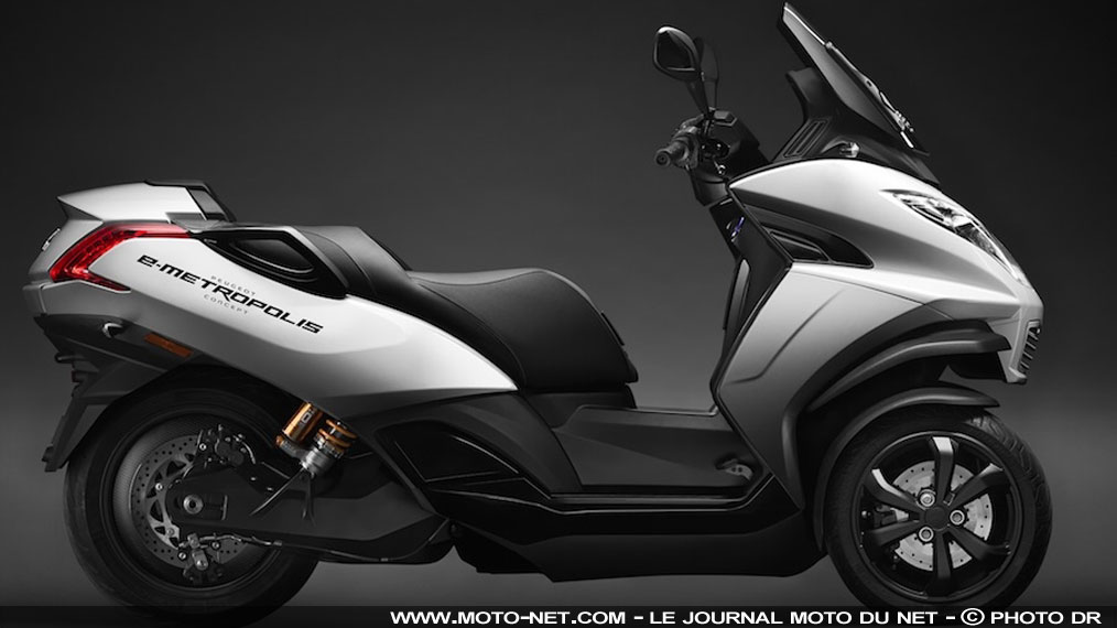 Concept E-Metropolis : le scooter à trois-roues Peugeot devient branché