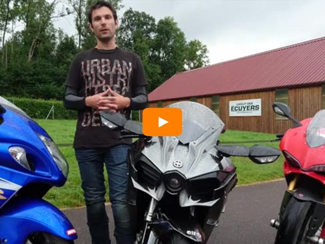 Essai comparatif Ninja H2, Panigale 1299S et Hayabusa : la vidéo MNC en direct