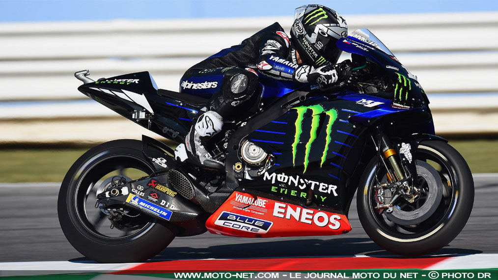Quatre Yamaha prennent Marquez en sandwich