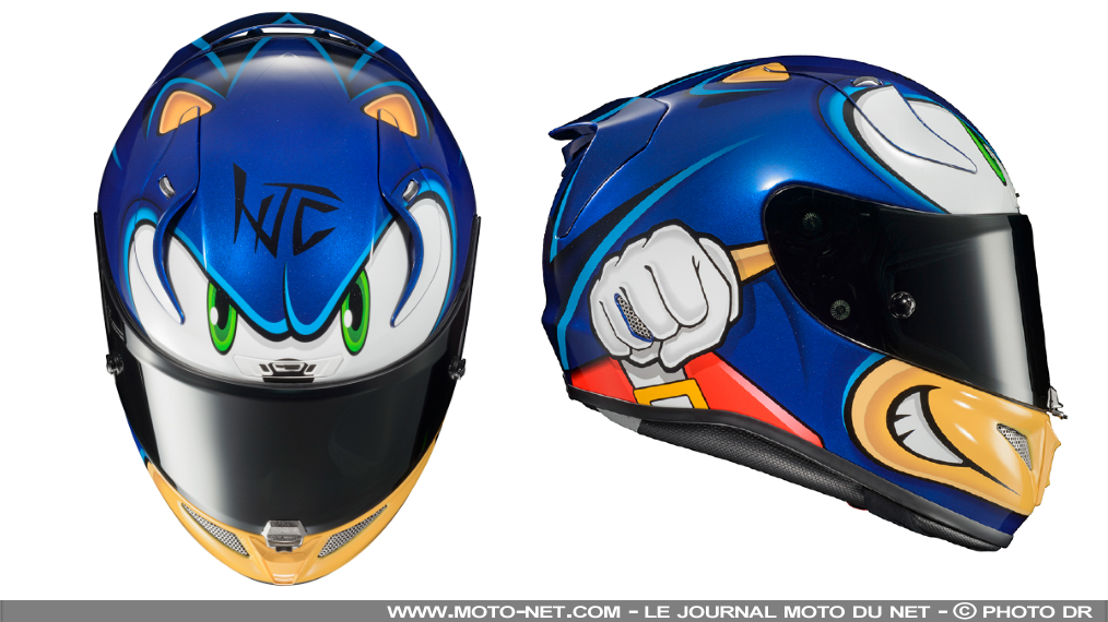HJC hérisse son casque RPHA 11 avec sa décoration Sonic