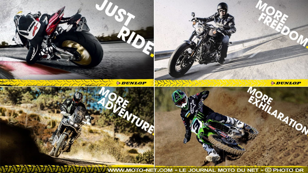 Just Ride, le nouveau message promotionnel des pneus moto Dunlop