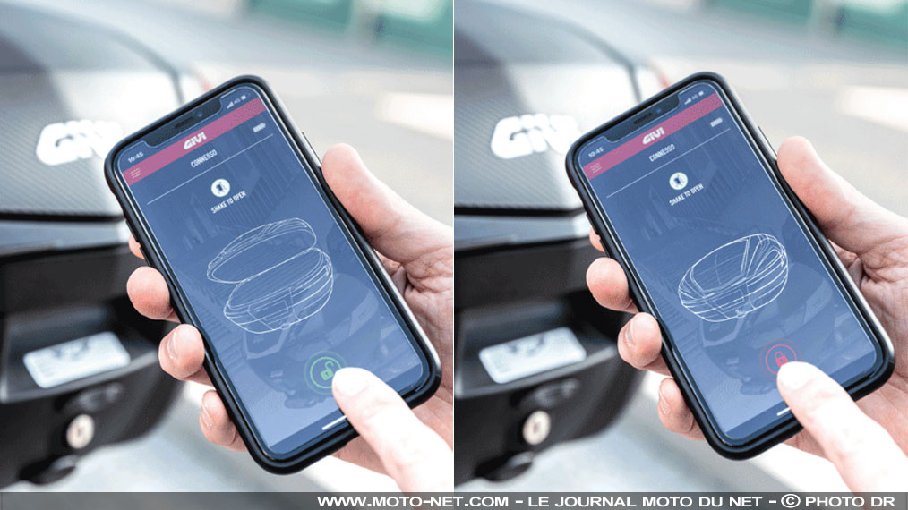 Quand le téléphone remplace la clé sur les top cases Givi Keyless 2.0 !