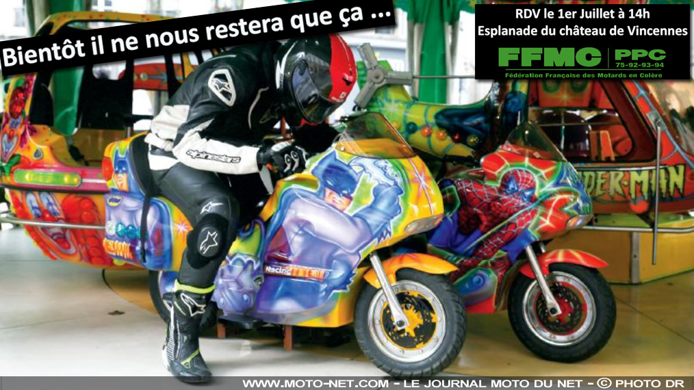 Manif FFMC à Paris samedi 1er juillet contre les nouvelles mesures de sécurité rentière