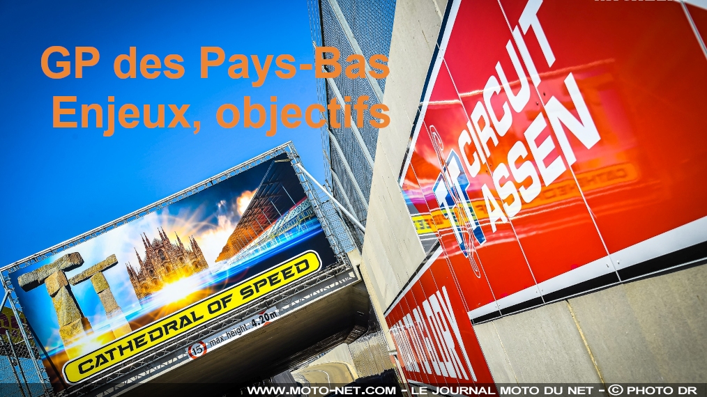 Le Grand Prix des Pays-Bas - ce week-end à Assen - est la dernière des trois courses MotoGP consécutives de juin. Ducati s'y présente avec l'étiquette de favori avec Bagnaia, Martin, Bezzecchi et Zarco qui se tiennent en 50 points au provisoire. Enjeux, déclarations et programme.