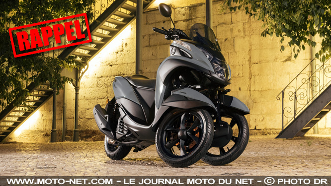 Nouveau rappel pour les scooters 3-roues Yamaha Tricity et MBK Tryptik