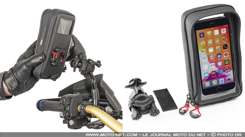 Support universel de téléphone sur moto par Givi