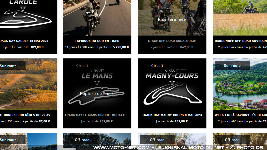 Triumph livre le programme 2023 de ses voyages et sorties à moto