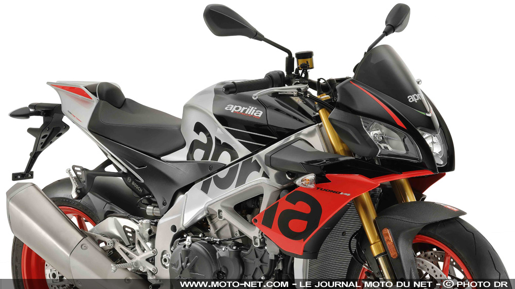 Intermot : Tuono V4 1100 Factory toute électronique et nouveaux coloris Aprilia 2019