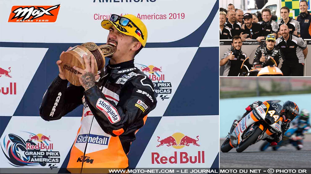 Première victoire en Grands Prix pour l'équipe Moto3 de Max Biaggi